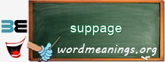 WordMeaning blackboard for suppage